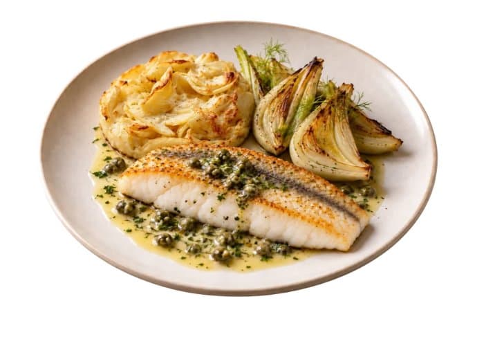 Schelvisfilet met bruine botersaus